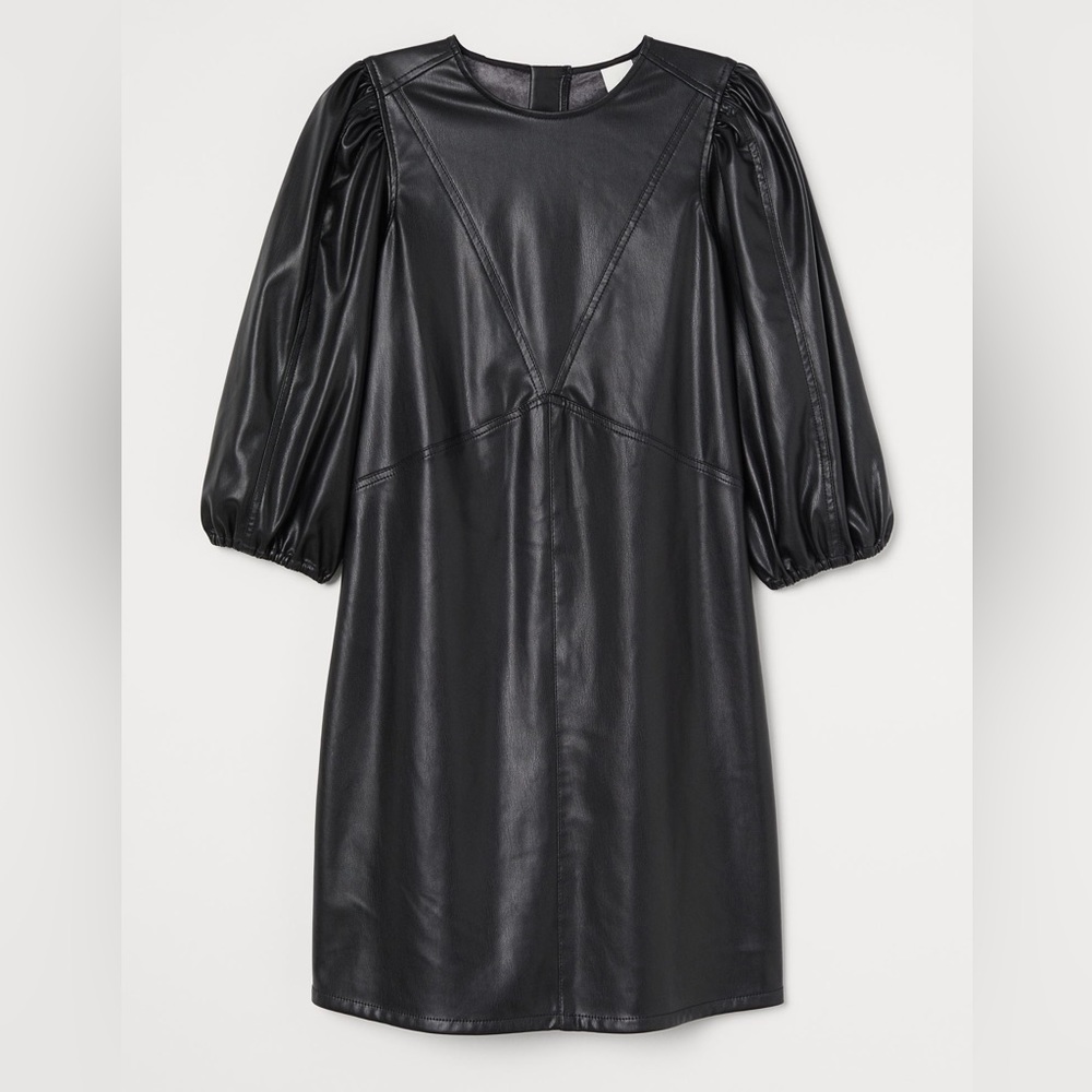 H&M faux leather dress